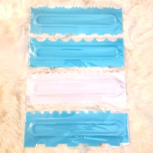 NEW Cake Frosting Plastic ScraperS 4 Pack - 8 Designs Toral Baker Decoration Fun